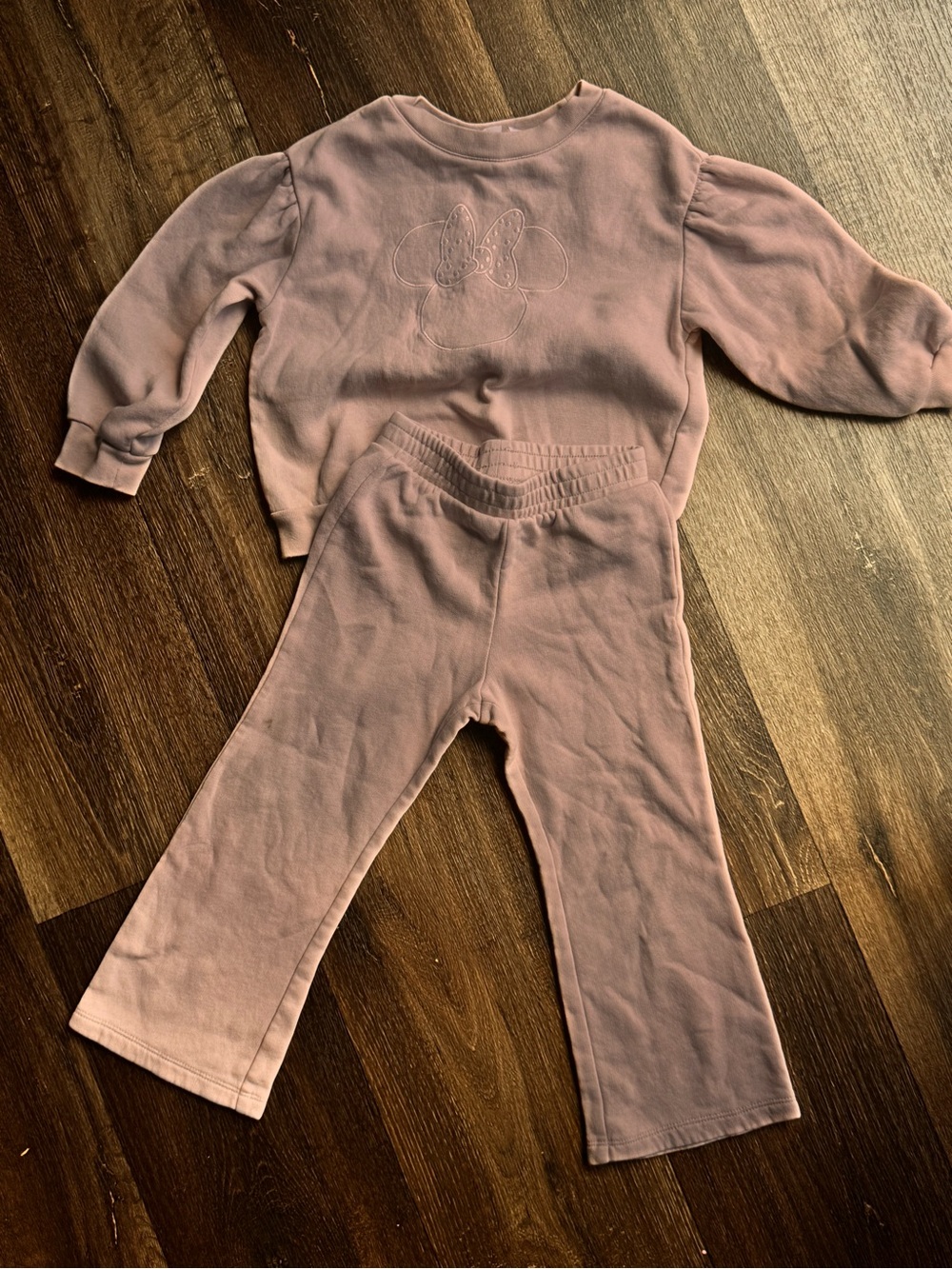 GAP Girls Mauve Sweatshirt with Embroidered Bow Outline